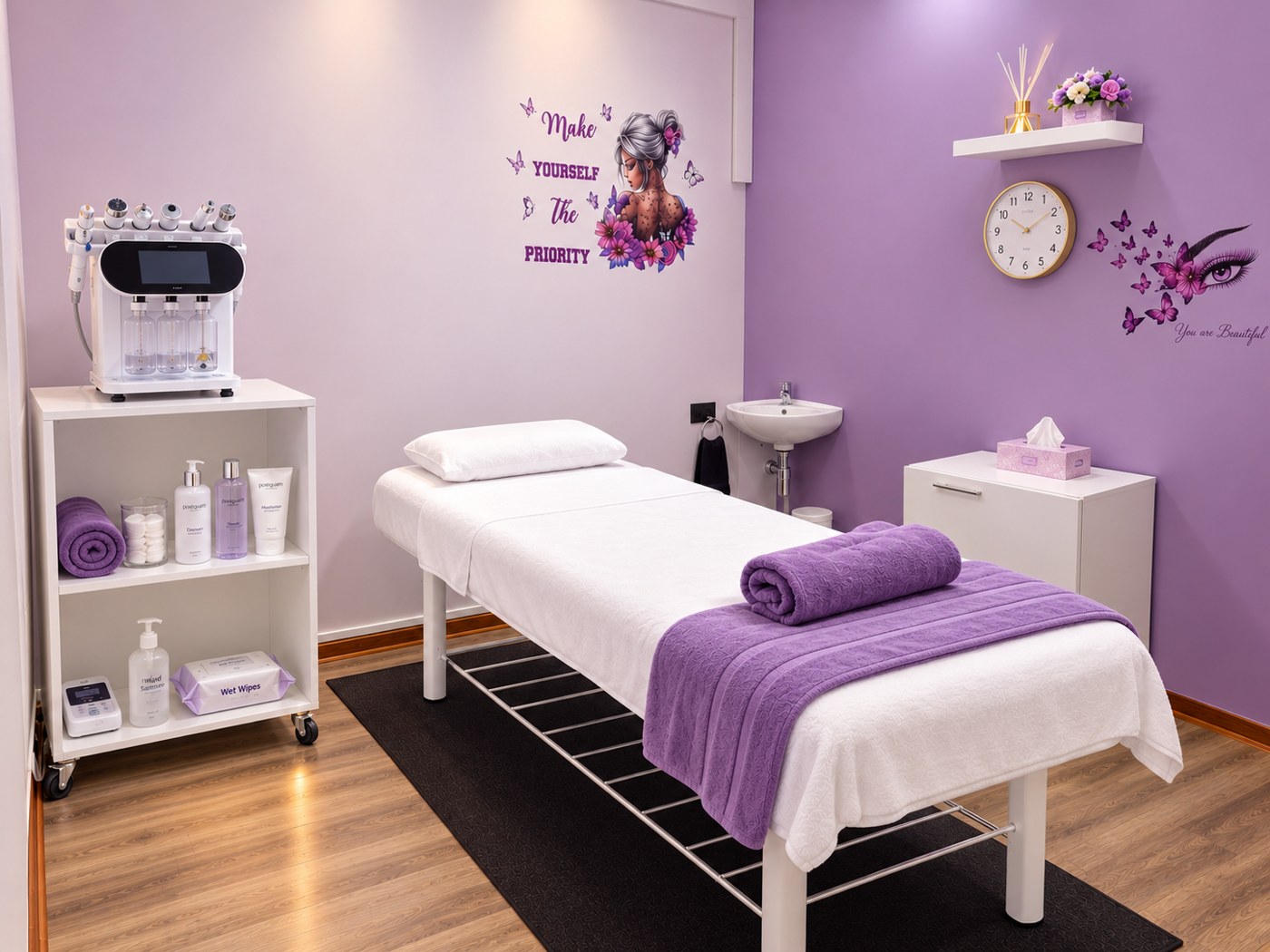 The Diva Wellness & Aesthetics facial treatment room in George